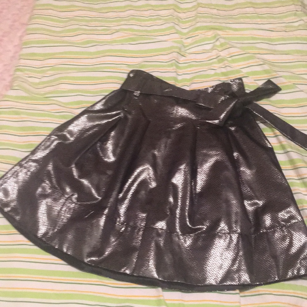 Metallic flare skirt